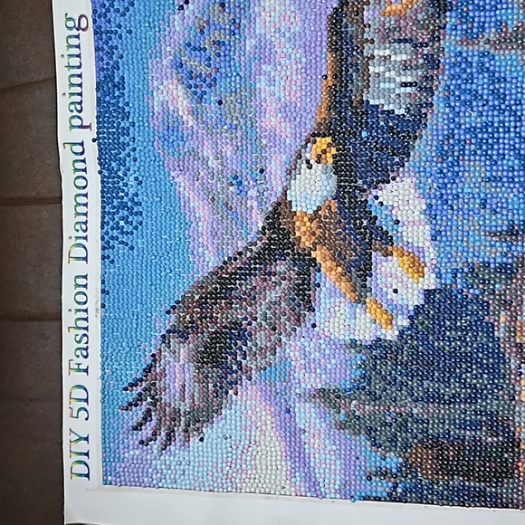 DIY 5D Fashion Diamond Painting Eagle In Flight Tapestry CANVAS - Picture 3 of 4